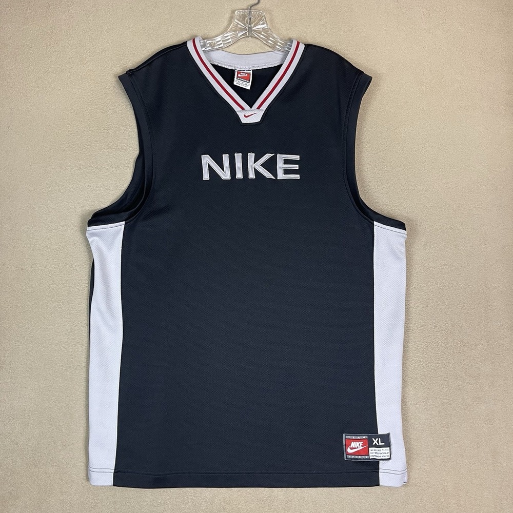 Nike Jersey‎ Mens XL Black Vintage Team Sports Embroidered Athletic Tank Top